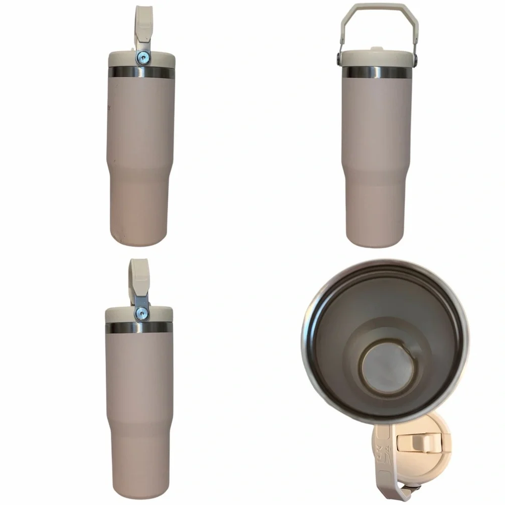 Stanley Pink Blush Insulated Tumbler Flip Straw with Handle 30oz - Picture 2 of 11